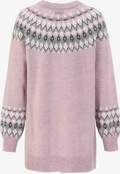 Cellbes of Sweden Stickad, jacquardmönstrad tröja Rosa / Mönstrad Sale