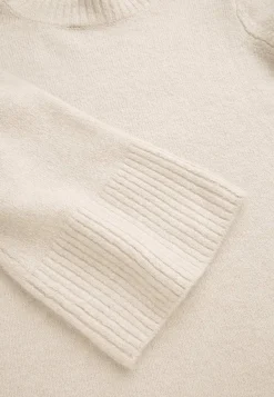 Cellbes of Sweden Stickad klänning med hög slits Ljusbeige / Melerad New