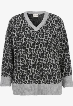 Wasabiconcept Stickad, leopardmönstrad tröja Leopard / Mönstrad Hot