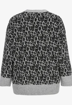 Wasabiconcept Stickad, leopardmönstrad tröja Leopard / Mönstrad Hot