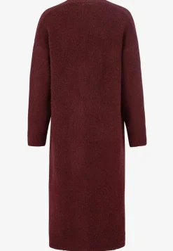 Cellbes of Sweden Stickad, lång cardigan Vinrödmelange Best