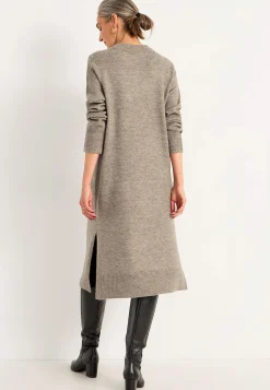 Cellbes of Sweden Stickad, mjuk klänning Beige / Melerad