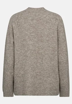 Freequent Stickad, supermjuk tröja Beigemelange Discount