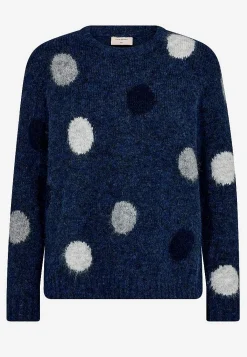 Freequent Stickad tröja med prickar Hot