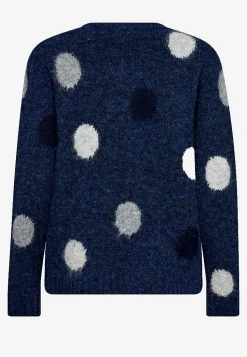 Freequent Stickad tröja med prickar Hot