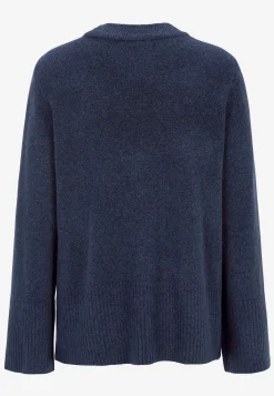 Cellbes of Sweden Stickad tröja med rundhals Blågrå