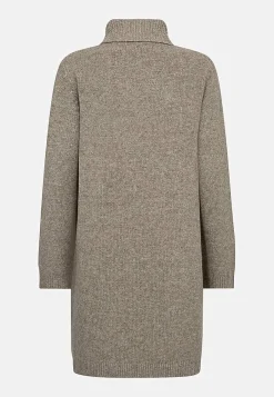 Freequent Stickad tunika med krage Beige / Rosa / Mönstrad Online