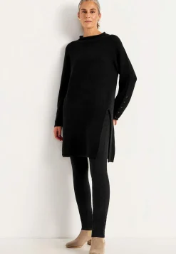 Cellbes of Sweden Stickad tunika med slits Svart Outlet