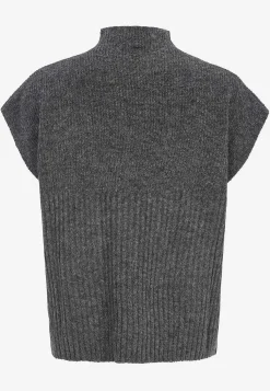 Soyaconcept Stickad väst med halvpolo Outlet