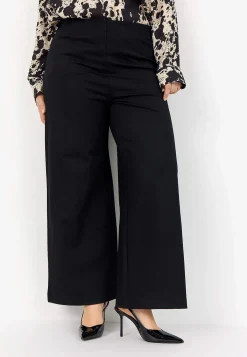 Wasabiconcept Stretchig, elegant byxa med vida ben Discount