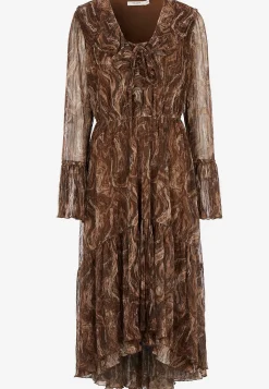 Johanna Toftby x Cellbes Stretchig festklänning Brun / Mönstrad New