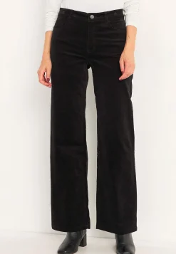 Cellbes of Sweden Stretchig manchesterbyxa med vida ben Svart Discount