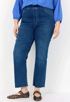Wasabiconcept Stretchiga jeans med hög resårmidja Mellanblå / Denim New