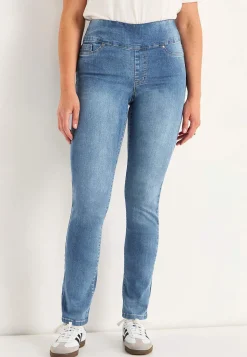 Cellbes of Sweden Stretchiga jeggings med hög resårmidja Elin Ljusblå denim New
