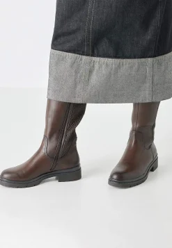 Tamaris Stövel med stretchigt skaft Mörkbrun Outlet