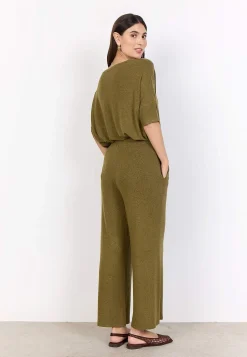 Soyaconcept Supermjuk, bekväm trikåbyxa Vinröd Sale