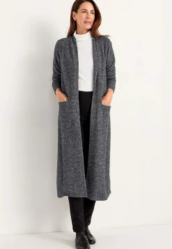 Cellbes of Sweden Supermjuk, lång cardigan med fickor Beata Grå / Melerad Outlet