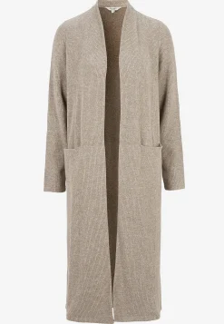 Cellbes of Sweden Supermjuk, lång cardigan med fickor Beata Beige / Melerad Outlet