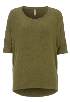 Soyaconcept Supermjuk, melerad trikåtopp Olivgrönmelange