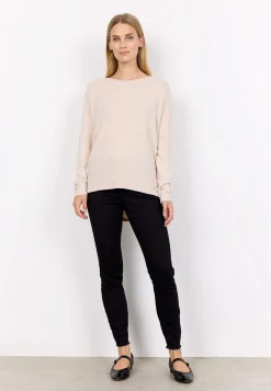 Soyaconcept Supermjuk, melerad trikåtopp Vinrödmelange Outlet