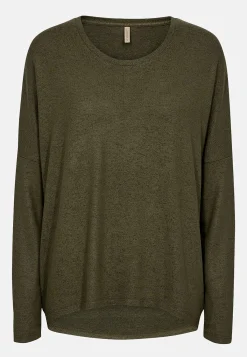 Soyaconcept Supermjuk, melerad trikåtopp Vinrödmelange Outlet