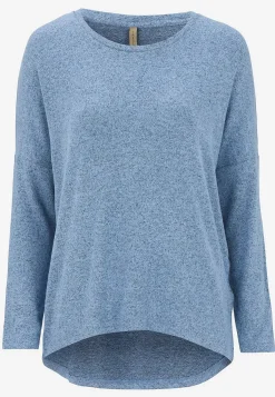 Soyaconcept Supermjuk, melerad trikåtopp Vinrödmelange Outlet