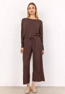 Soyaconcept Supermjuk, melerad trikåtopp Vinrödmelange Outlet