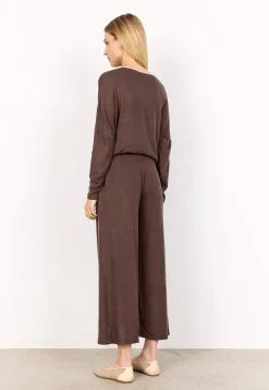 Soyaconcept Supermjuk, melerad trikåtopp Vinrödmelange Outlet