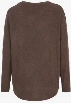 Soyaconcept Supermjuk, melerad trikåtopp Vinrödmelange Outlet