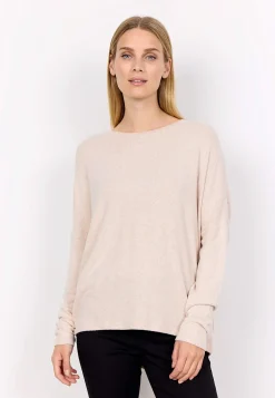 Soyaconcept Supermjuk, melerad trikåtopp Brunmelange Sale