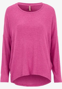 Soyaconcept Supermjuk, melerad trikåtopp Brunmelange Sale