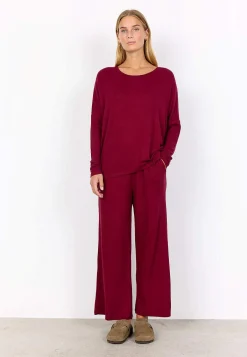 Soyaconcept Supermjuk, melerad trikåtopp Brunmelange Sale