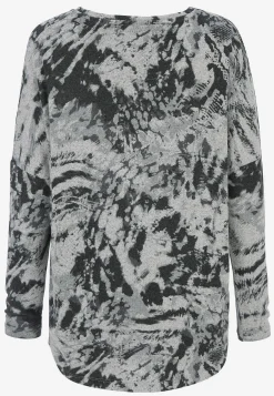 Soyaconcept Supermjuk, mönstrad trikåtopp Gråmelange / Mönstrad Sale