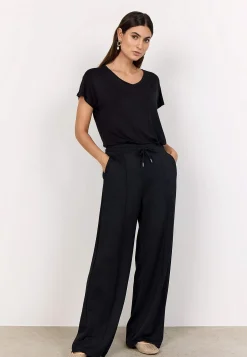 Soyaconcept Supermjuk trikåbyxa med sydda pressveck Outlet