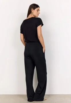 Soyaconcept Supermjuk trikåbyxa med sydda pressveck Outlet