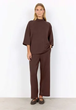 Soyaconcept Supermjuk trikåtopp med halvpolo Hot