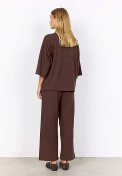 Soyaconcept Supermjuk trikåtopp med halvpolo Hot