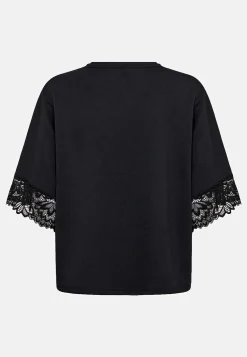 Soyaconcept Supermjuk trikåtopp med spets Röd Discount