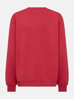 Soyaconcept Supermjuk trikåtopp med strass Röd