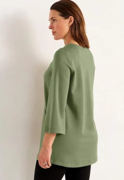 Cellbes of Sweden Supermjuk trikåtunika med fickor Khakigrön Online