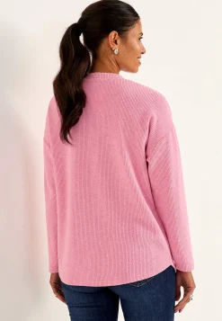 Cellbes of Sweden Supermjuk tröja med dekorativ mittsöm Beata Blåmelange