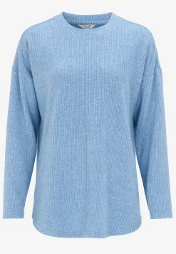 Cellbes of Sweden Supermjuk tröja med dekorativ mittsöm Beata Blåmelange