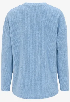 Cellbes of Sweden Supermjuk tröja med dekorativ mittsöm Beata Blåmelange