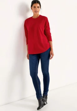 Cellbes of Sweden Supermjuk tröja med dekorativ mittsöm Beata Rosamelange Best