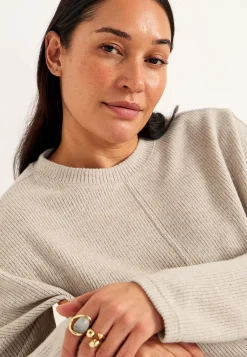 Cellbes of Sweden Supermjuk tröja med dekorativ mittsöm Beata Rosamelange Best