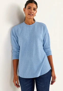 Cellbes of Sweden Supermjuk tröja med dekorativ mittsöm Beata Khakigrönmelange Discount