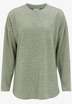 Cellbes of Sweden Supermjuk tröja med dekorativ mittsöm Beata Turkosmelange Online