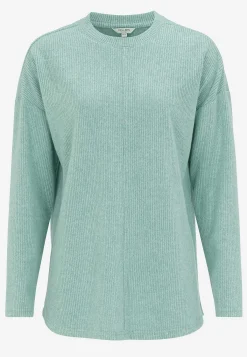 Cellbes of Sweden Supermjuk tröja med dekorativ mittsöm Beata Turkosmelange Online