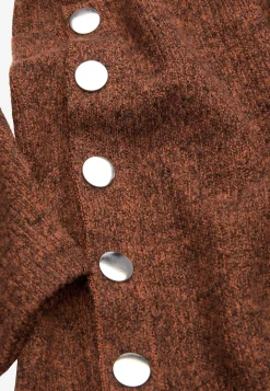 Cellbes of Sweden Supermjuk tröja med knappar Rost / Melerad New