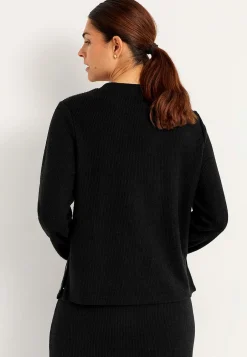 Cellbes of Sweden Supermjuk tröja med knappar Svart Hot